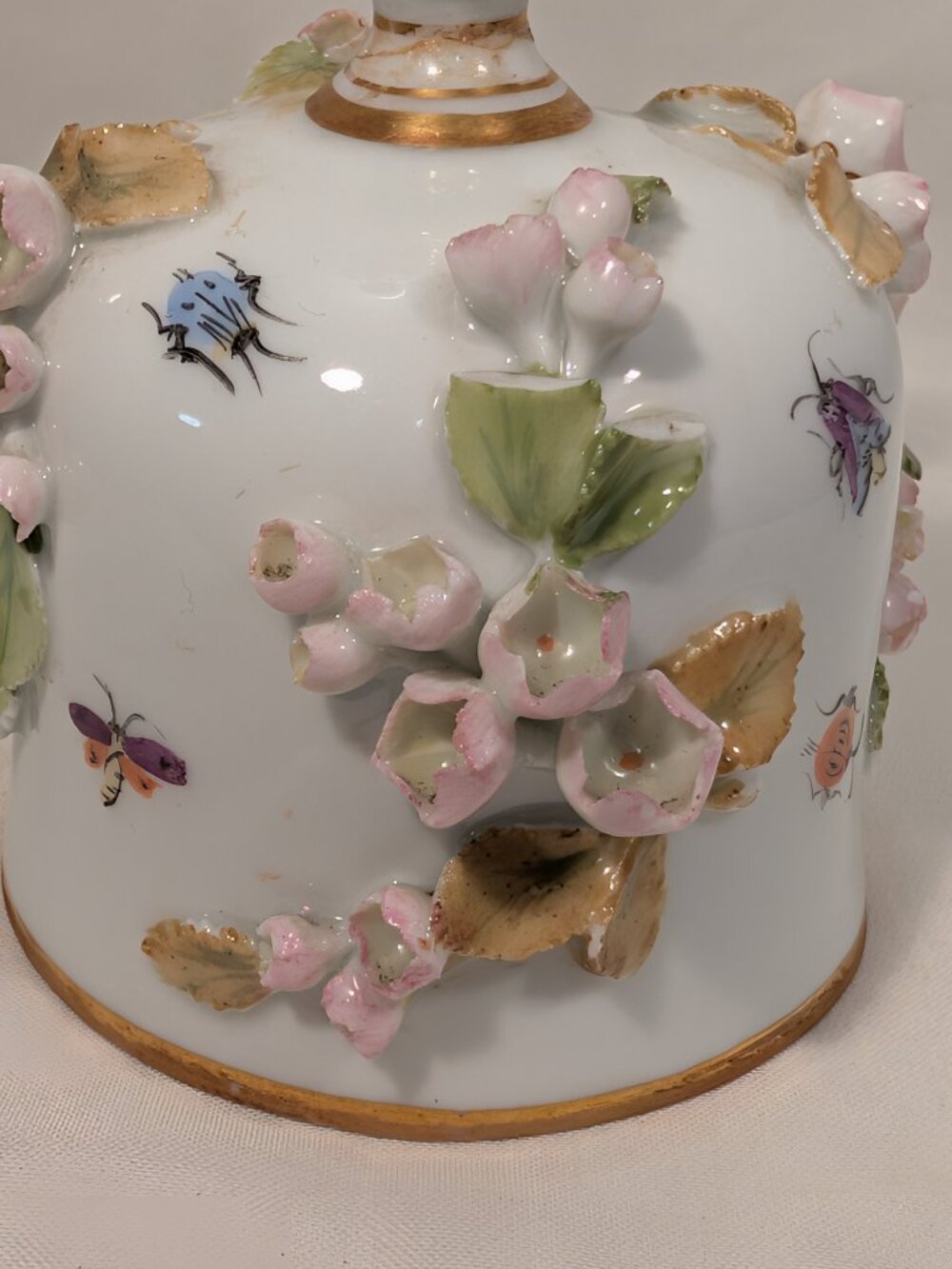 Meissen Style Porcelain Dinner Bell  No Makers Marks so ?